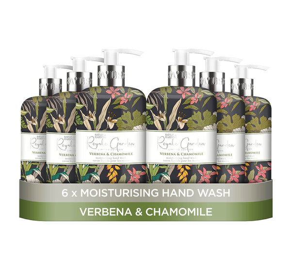Baylis & Harding Royale Garden Verbena & Chamomile, 500 ml Hand Wash, Pack of 6