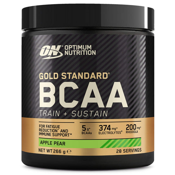 Optimum Nutrition Gold Standard BCAA, Amino Acid Powder, Vitamin C with Zinc, Magnesium and Electrolytes, Immune Booster, Apple and Pear, 28 Servings, 266 g, Packaging May Vary