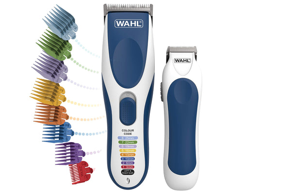 Wahl Hair Clippers for Men, Colour Pro Cordless Combi Kit Head Shaver Men's Hair Clippers with Beard Trimmer Men and Colour Coded Clipper Guides
