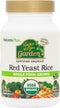 Nature's Plus Source of Life Garden Red Yeast Rice - 600 mg, 2.5% Monacolins, 60 Vegan Capsules - Certified Organic Herbal Supplement - Vegan, Gluten Free - 60 Servings