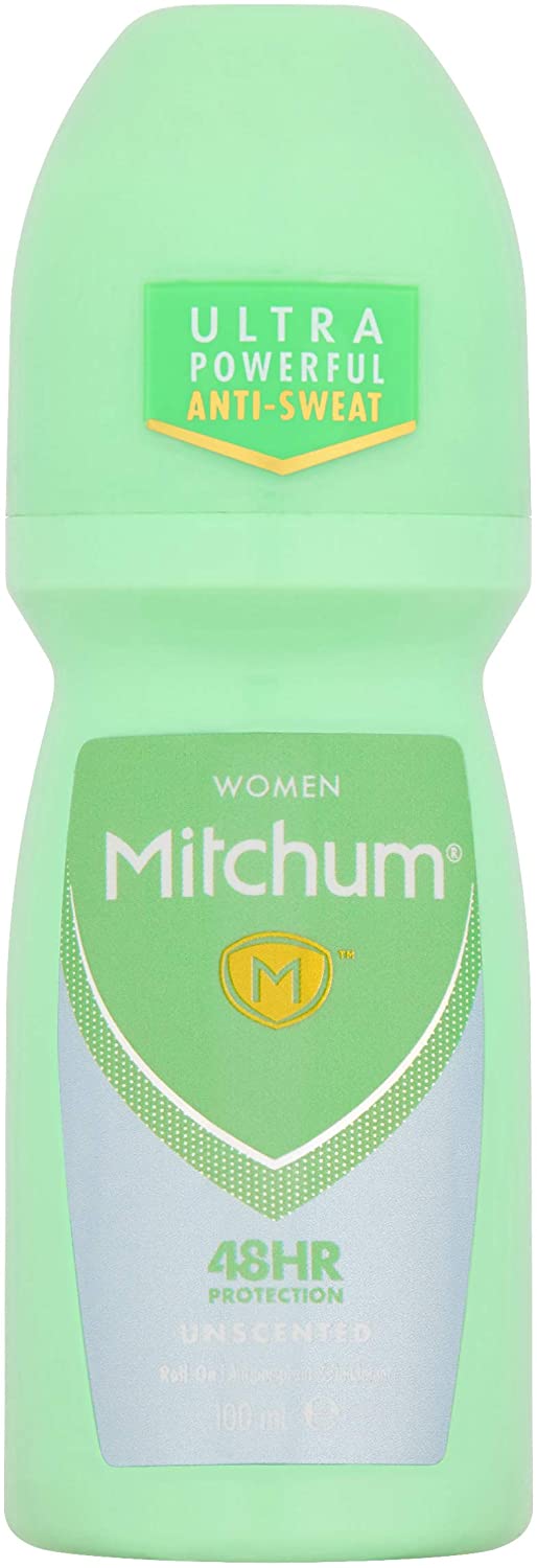 Mitchum Women 48HR Protection Roll-On Deodorant & Anti-Perspirant, Unscented, 100 ml