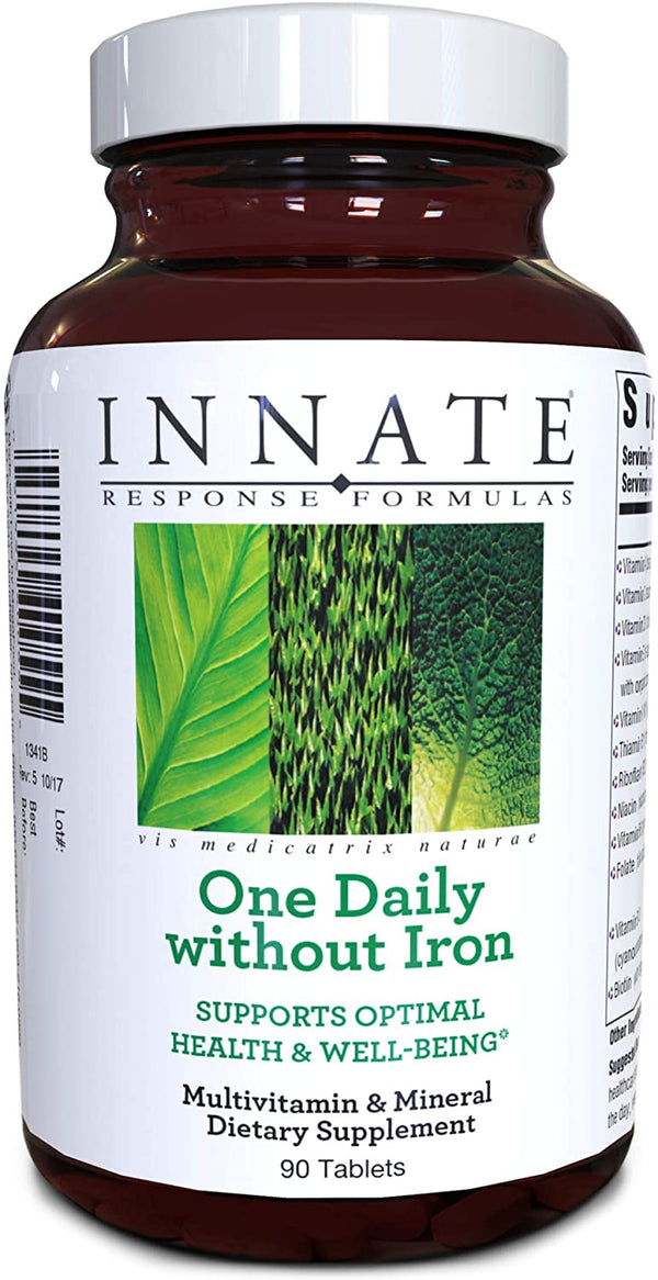 INNATE Response Formulas, One Daily without Iron, Herb-Free Multivitamin, Vegetarian, Non-GMO, 90 tablets (90 servings)