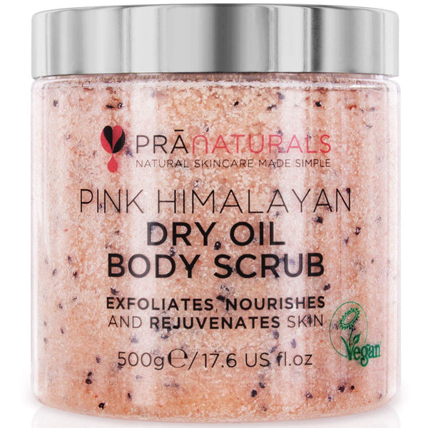 PraNaturals Pink Himalayan Salt Body Scrub 500g, Naturally Rich in Nourishing Minerals & Vitamins, Removes Dead Skin Cells, Rejuvenates Skin, For All Skin Types, Delicately Scented with Natural Oils