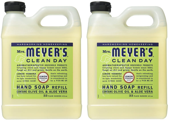 Mrs. Meyer's Lemon Verbena Liquid Hand Soap Refill - 33 FL Oz