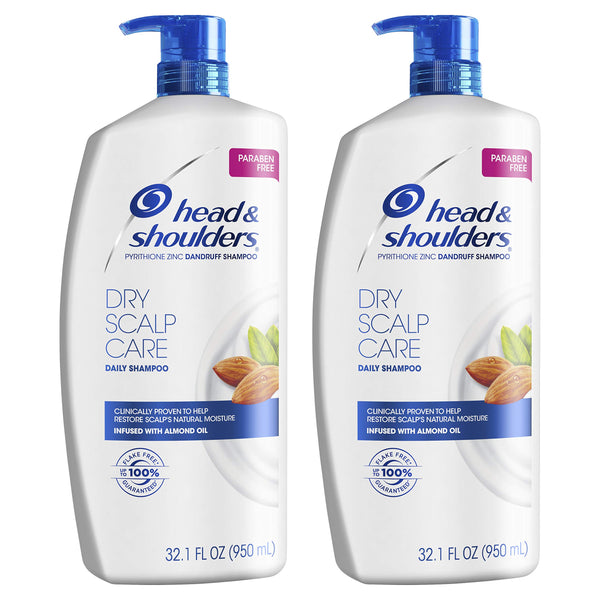 Head and Shoulders Shampoo, Anti Dandruff Treatment, Dry Scalp Care, 32.1 fl oz, Twin Pack