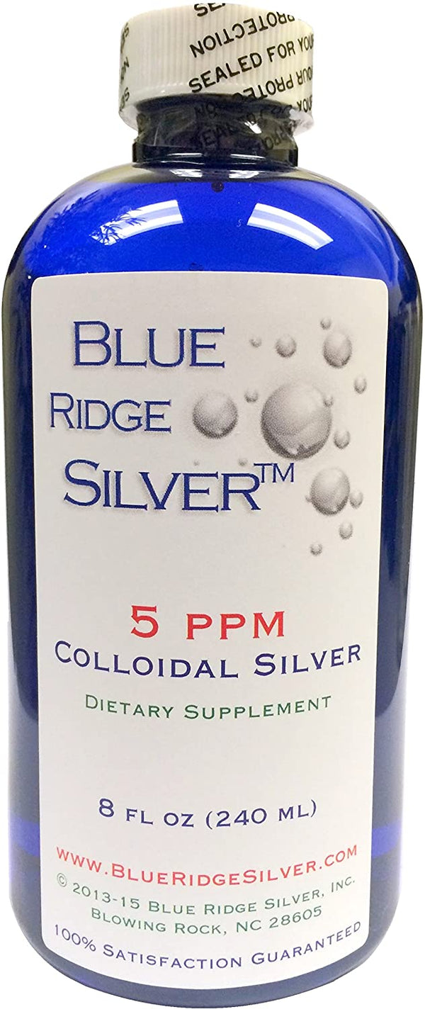 Blue Ridge Silver - 5 ppm 8 oz Colloidal Silver Natural Immune Support Health Supplement