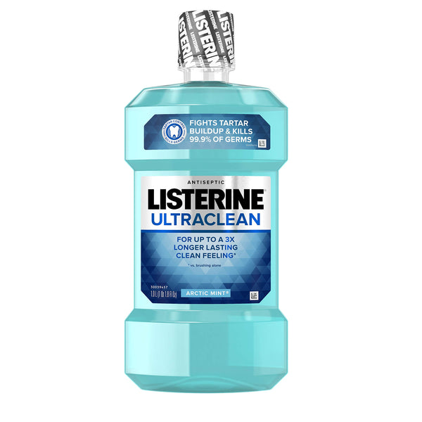 Listerine Ultraclean Antiseptic Arctic Mint 1 Liter (Pack of 2)