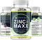 Zinc Maxx - Maximum Zinc Gluconate 50mg per Dose - High Potency & Absorbance - Gentle On Stomach - Immune Support Supplement for Men & Women - Antioxidant - Vegan - Non-GMO - 100 Day Supply - 1 Pack