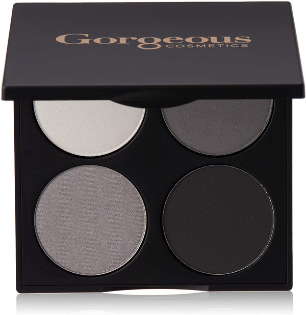 Gorgeous Cosmetics Hollywood Smokey Eyes Palette, 4 shades, Compact with Mirror