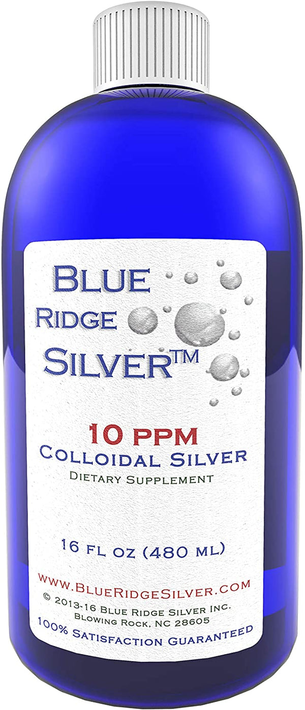 Blue Ridge Silver - 10 ppm 16 oz Colloidal Silver Natural Immune Support Health Supplement