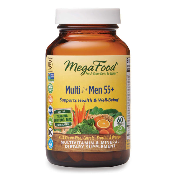 Mega Food Balanced Whole Multivitamin for Men 55+ (Ffp) -60 Tablets