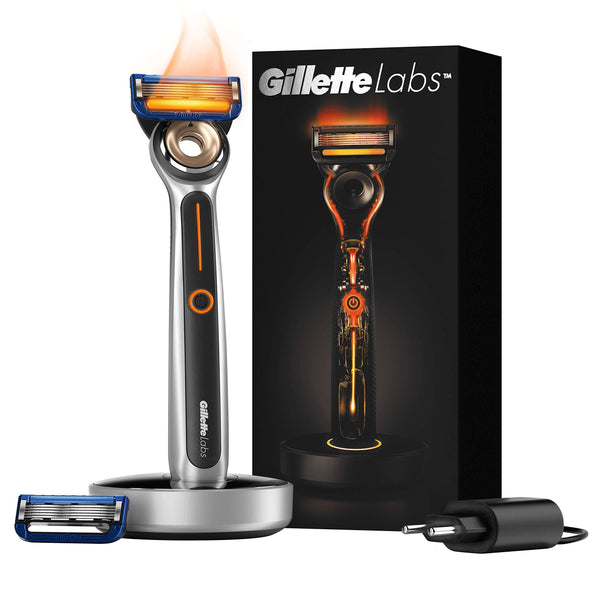 Gillette Labs Heated Razor For Men Starter Kit + 1 Blade, Gift Set Ideas for Him/Dad