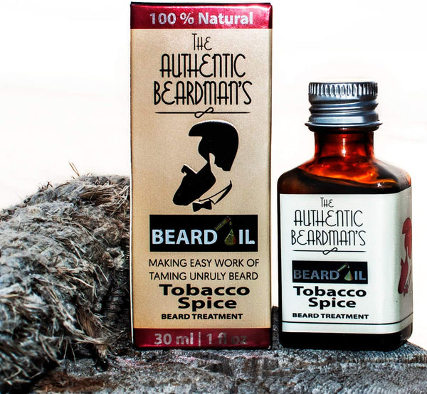 Tobacco Spice With Vanilla & Cacao Beard Growth Oil (100% Natural) - Premium Gifts For Bearded Men