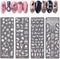 NICENEEDED Nail Art Stamping Plates Image Template Included 4 Pcs Nail Plates Nail Stamp Templates with Leaves Dreamcatcher Feather Dandelion Patterns Image Plates for DIY Nail Design