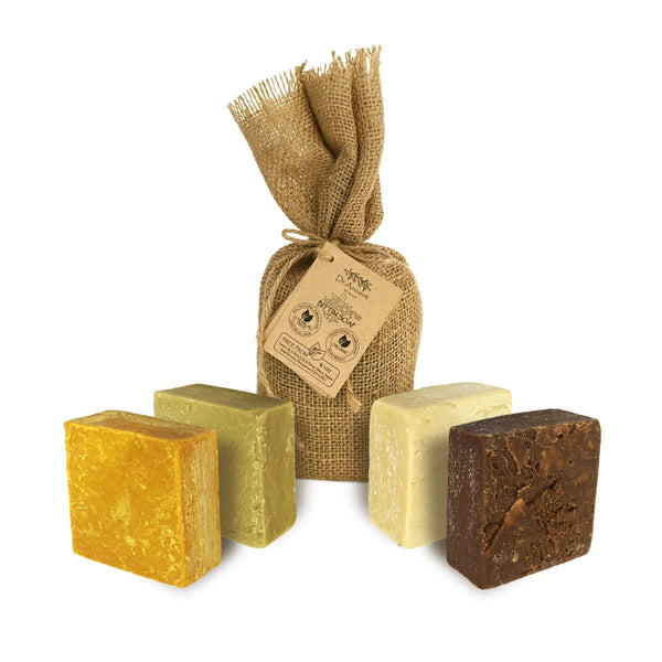 Donkey Milk Soap + Pine Tar Soap + Aleppo Soap + Bittim Soap Organic Natural Traditional Handmade Antique - Absolutely No Chemicals!