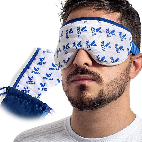 Medcosa Moist Heat Eye Mask | “A Real Eye Opener” | Heated Eye Mask | Warm Flaxseed Compress Pad | Easily Microwavable & Ideal for Heating Dry Eyes, Migraines & Other Eye Ailments
