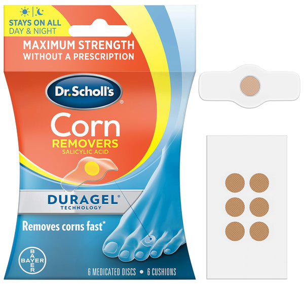 Dr. Scholl's CORN REMOVER with Duragel Technology, 6ct