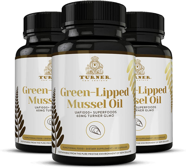 Green-Lipped Mussel Oil, Most Powerful Omega-3, Made in New Zealand, UAF1000+, Joint Pain Relief, Inflammation Supplement, Heart and Immune Support, No Fishy Aftertaste, 450mg, 3 Pack, 180 Count