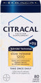 Citracal Slow Release 1200, 1200 mg Calcium Citrate and Calcium Carbonate Blend with 1000 IU Vitamin D3, Bone Health Supplement for Adults, Once Daily Caplets, 80 Count