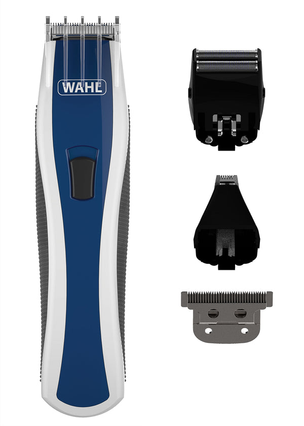 Wahl Beard Trimmer Men, 4-in-1 Hair Trimmer, Nose Hair Trimmer for Men, Stubble Trimmer, Male Grooming Set, Body Trimmer for Men, Washable Heads, Integrated Cutting Combs