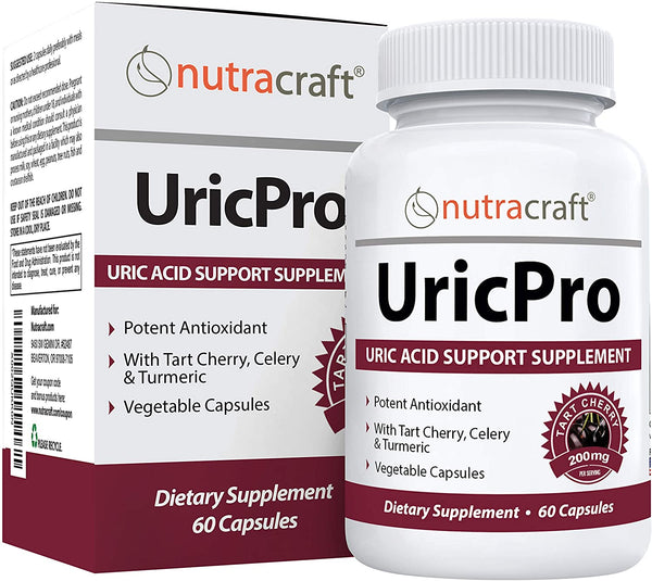 UricPro #1 Uric Acid Cleanse Supplement | Tart Cherry, Turmeric, Celery, Milk Thistle, Bromelain & More | Natural Joint Inflammation & Future Attack Relief | 60 Vege Capsules