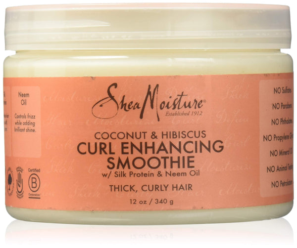 Shea Moisture Coconut Hibiscus Curl Enhancing Smoothie Silk Protein & Neem Oil, 340G
