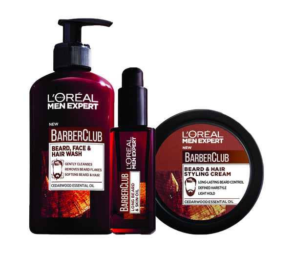 L'Oreal Men Expert Barber Club Long Beard 3-Step Regime Bundle