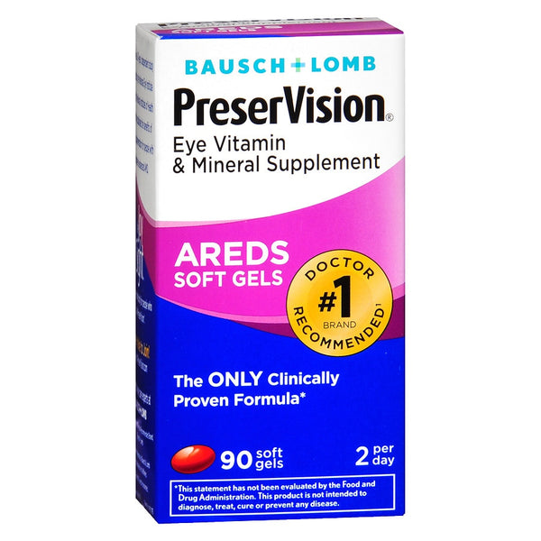 Bausch & Lomb PreserVision AREDS Soft Gels, 90 ea