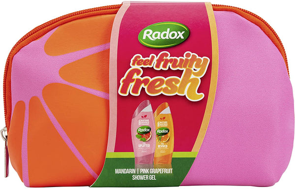 Radox Feel Fruity Scent Shower And Bath Gift Set, Therapeutic Relaxation Tropical Fragrance Bubble Bath