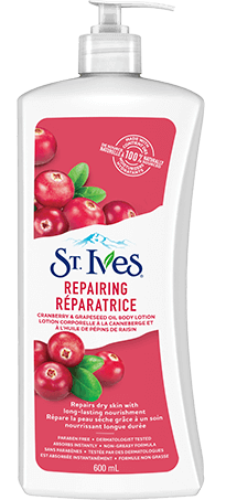St. Ives Intensive Healing Body Lotion, Cranberry Seed & Grape Seed Oil 21 oz