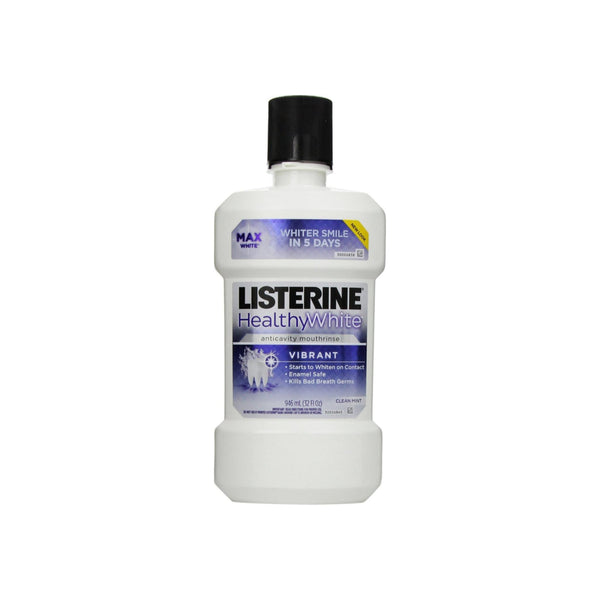 Listerine Healthy White Anticavity Mouthrinse, Clean Mint 32 oz
